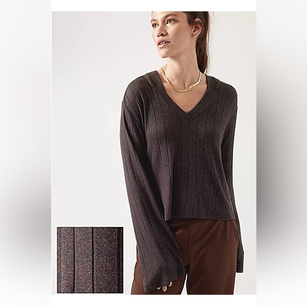 Athleta Harmony Hooded Sweatshirt Long Sleeve Ribbed size XS